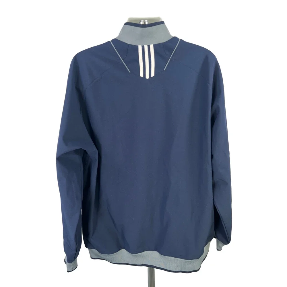 Adidas Men's Navy Blue Fleece University Of Michigan Long Sleeve Jacket - XL